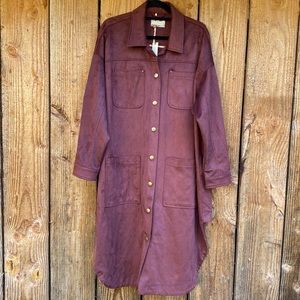 Pilcro Suede Shirt Dress